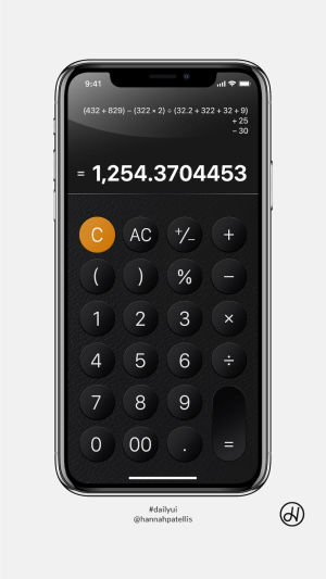 Calculator user interface design on iOS