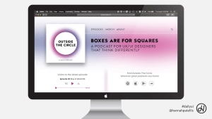 Landing web page for a podcast