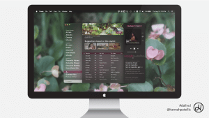 Music player user interface design on macOS