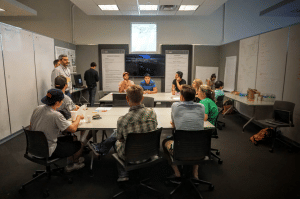 A workshop in progress using the COSMO map