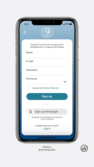 Signup screen user interface design on iOS